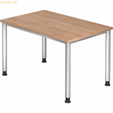 4032062139264 - Schreibtisch Ergonomic Plus H VHS12 N S nuss rechteckig 120x80 cm (BxT) manuell höhenverstellbar 4032062139264 Hammerbacher