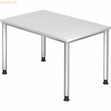 4032062139288 - Schreibtisch Ergonomic Plus H VHS12 W S weiß rechteckig 120x80 cm (BxT) manuell höhenverstellbar 4032062139288 Hammerbacher