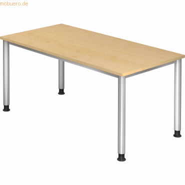 4032062151983 - Schreibtisch Ergonomic Plus H VHS16 3 S ahorn rechteckig 160x80 cm (BxT) manuell höhenverstellbar 4032062151983 Hammerbacher