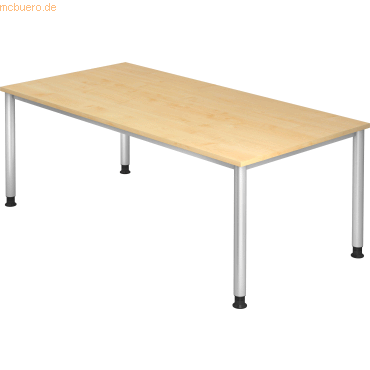4032062166383 - Höhenverstellbar Schreibtisch Ahorn 4 Füße 2000 (B) x 1000 (T) x 760 (H) mm Melaminharzbeschichtete Spanplatte 4032062166383 - Höhenverstellbar Schreibtisch Ahorn 4 Füße 2000 (B) x 1000 (T) x 760 (H) mm Melaminharzbeschichtete Spanplatte
