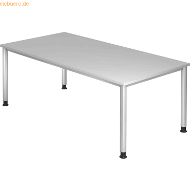 4032062166406 - HAMMERBACHER Orbis höhenverstellbarer Schreibtisch lichtgrau rechteckig 4-Fuß-Gestell silber 2000 x 1000 cm 4032062166406 - HAMMERBACHER Orbis höhenverstellbarer Schreibtisch lichtgrau rechteckig 4-Fuß-Gestell silber 2000 x 1000 cm