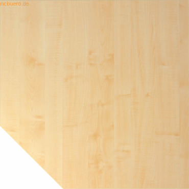4032062139608 - Verkettungsplatte 5eck 90 Grad BxTxH 1200x1200x685-810 mm Platte ahorn Stützfuß weißalu