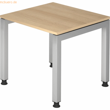 4032062164853 - J Serie Höhenverstellbar Höhenverstellbarer Schreibtisch Rechteckig Eiche 4 Füße 800 (B) x 680 (H) mm Holz