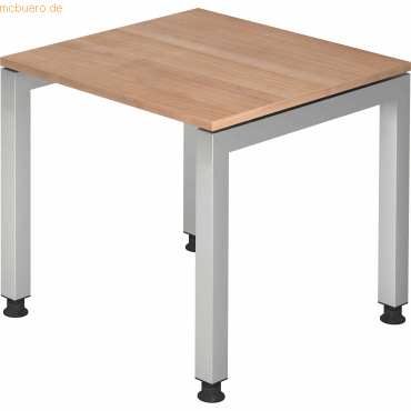 4032062025277 - J Serie Höhenverstellbar Höhenverstellbarer Schreibtisch Rechteckig Walnuss 4 Füße 800 (B) x 680 (H) mm Holz