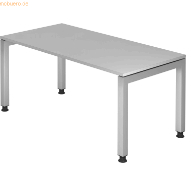 4032062025369 - HAMMERBACHER Prokura höhenverstellbarer Schreibtisch lichtgrau rechteckig 4-Fuß-Gestell silber 1600 x 800 cm