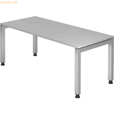 4032062157046 - HAMMERBACHER JS19 höhenverstellbarer Schreibtisch lichtgrau rechteckig 4-Fuß-Gestell silber 1800 x 800 cm