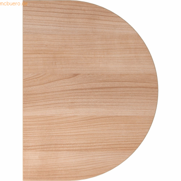 4032062137215 - HAMMERBACHER Anbautisch höhenverstellbar LA 60 nussbaum weiß halbrund 600 x 800 x 655 - 825 cm