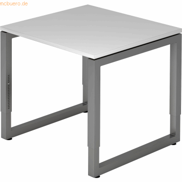 4032062167410 - HAMMERBACHER RS08 höhenverstellbarer Schreibtisch lichtgrau rechteckig Kufen-Gestell grau 800 x 800 cm 4032062167410 - HAMMERBACHER RS08 höhenverstellbarer Schreibtisch lichtgrau rechteckig Kufen-Gestell grau 800 x 800 cm