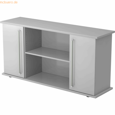 4032062132128 - PRO KAPA SB Sideboard mit Türen - Grau Sideboard Chromgriff Metall