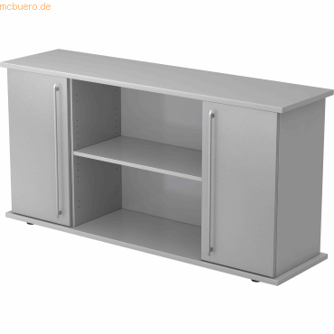 4032062132272 - PRO KAPA SB Sideboard mit Türen - Grau Silber Sideboard Relinggriff Kunststoff