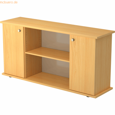 mcbuero.de Sideboard SB 2OH 2 Türen BxTxH 166,1x44,8x84cm Griff SG Buc