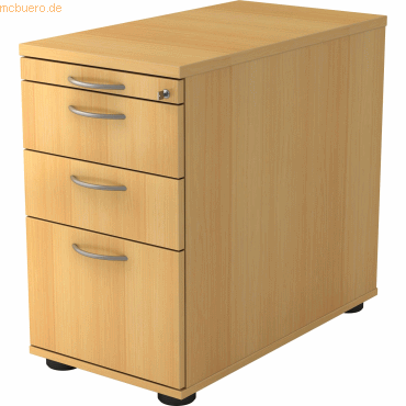 4032062121993 - PRO SIGNA SC40 BM - Rollcontainer Buche Holz mit Hängeregistratur Bogengriff Metall