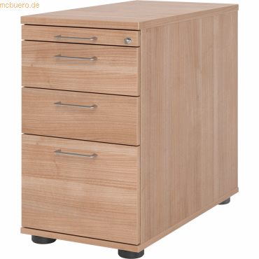 4032062186398 - PRO SIGNA SC40 BS - Rollcontainer Holz Nussbaum mit Hängeregistratur Bügelgriff Metall