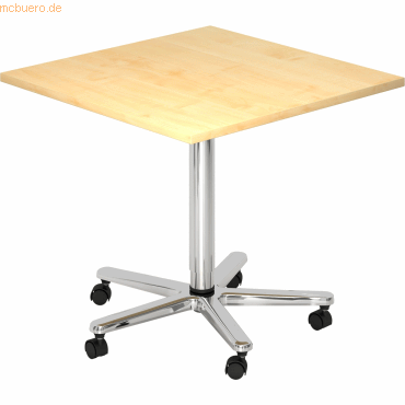 4032062144152 - Stehtisch VST88 3 C 114cm (H) 80x80cm (BxT) quadratisch ahorn chrom 4032062144152 Hammerbacher 4032062144152 - Stehtisch VST88 3 C 114cm (H) 80x80cm (BxT) quadratisch ahorn chrom 4032062144152 Hammerbacher