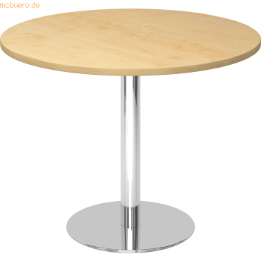 4032062147405 - Besprechungstisch Ø 1000 mm 755 mm hoch Gestell verchromt Platte Ahorn-Dekor 4032062147405 - Besprechungstisch Ø 1000 mm 755 mm hoch Gestell verchromt Platte Ahorn-Dekor