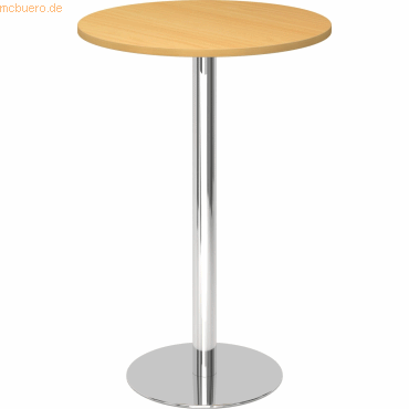 4032062166628 - Stehtisch Ø 800 mm 1116 mm hoch Gestell verchromt Platte Buche-Dekor 4032062166628 - Stehtisch Ø 800 mm 1116 mm hoch Gestell verchromt Platte Buche-Dekor