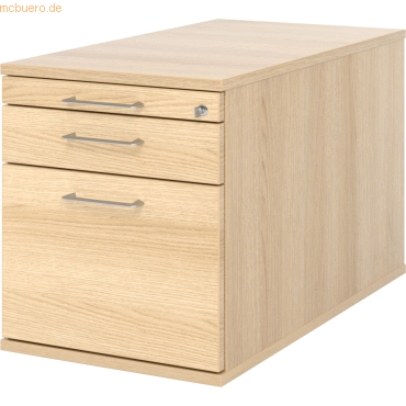 4032062186329 - PRO SIGNA TC20 BS - Rollcontainer Holz Eiche mit Hängeregistratur Bügelgriff Metall