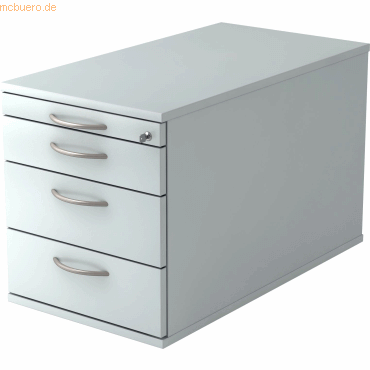 4032062121641 - PRO SIGNA TC30 BM - Rollcontainer Grau Holz mit 3 Schüben Bogengriff Metall