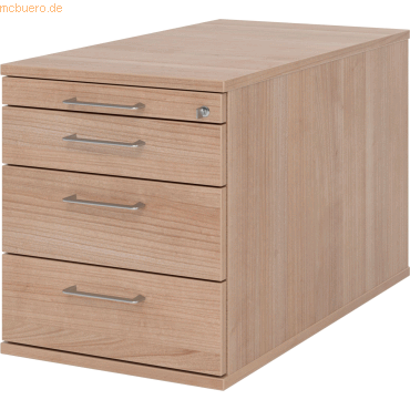 4032062186350 - PRO SIGNA TC30 BS - Rollcontainer Holz Nussbaum mit 3 Schüben Bügelgriff Metall