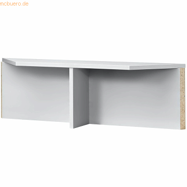 mcbuero.de Thekenaufsatz für Schreib-Eckwinkel 800x800mm Grau