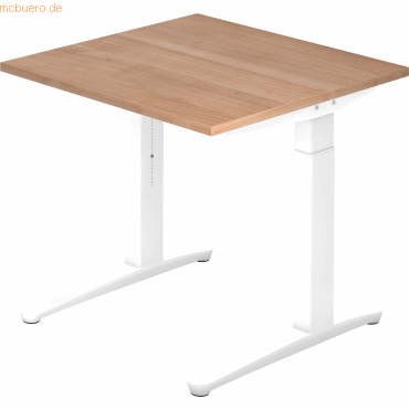 4032062169063 - PRO XTRA XB 8 WW Schreibtisch - Nussbaum 80 x 80 höhenverstellbar