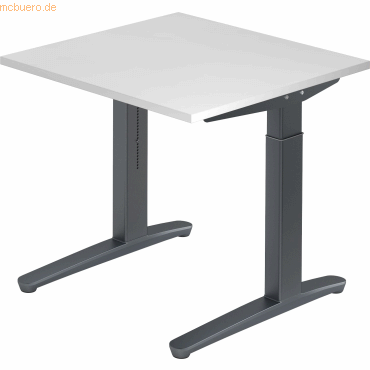 4032062172063 - PRO XTRA XB 8 GG Schreibtisch - Weiß 80 x 80 höhenverstellbar