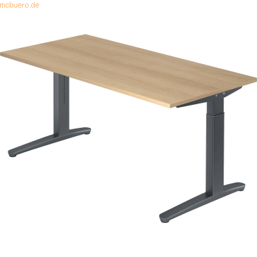 4032062172476 - PRO XTRA XB 16 GG Schreibtisch - 160 x 80 Eiche höhenverstellbar