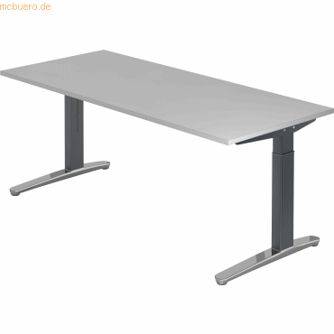 4032062172568 - PRO XTRA XB 19 GC Schreibtisch - Grau 180 x 80 höhenverstellbar