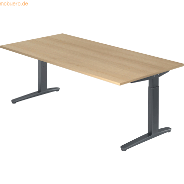 4032062170908 - PRO XTRA XB 2E GG Schreibtisch - 200 x 100 Eiche höhenverstellbar