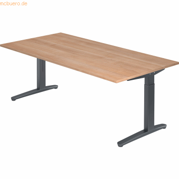 4032062170953 - PRO XTRA XB 2E GG Schreibtisch - 200 x 100 Nussbaum höhenverstellbar