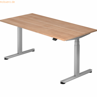 4032062176139 - Sitz-Steh-Schreibtisch elektrisch 160x80 -127cm Nussbaum Si