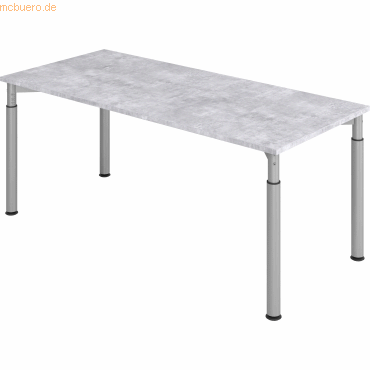 4032062184738 - HAMMERBACHER YS19 höhenverstellbarer Schreibtisch beton rechteckig 4-Fuß-Gestell silber 1800 x 800 cm 4032062184738 - HAMMERBACHER YS19 höhenverstellbarer Schreibtisch beton rechteckig 4-Fuß-Gestell silber 1800 x 800 cm