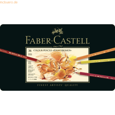 Faber Castell Künstlerfarbstift Polychromos farbig sortiert im Metalle