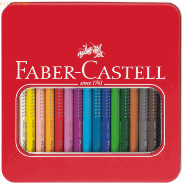 Faber Castell Farbstift Jumbo Grip sortiert Metalletui