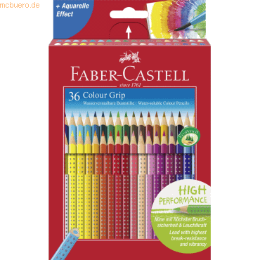 Faber Castell Farbstift Colour Grip VE=36 Stück Kartonetui