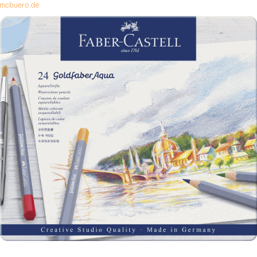 Faber Castell Aquarellstift Goldfaber sortiert im 24er Etui