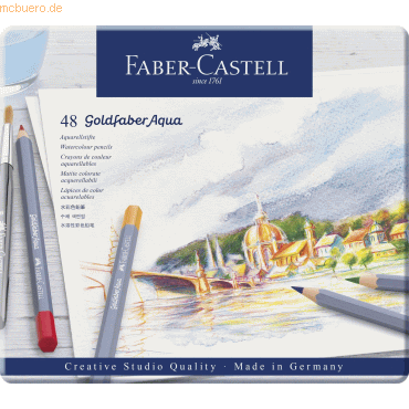 Faber Castell Aquarellstift Goldfaber sortiert im 48er Etui