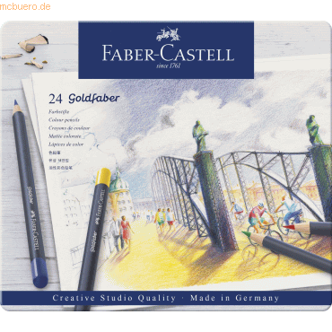 Faber Castell Farbstift Goldfaber permanent sortiert VE=24 Stück Etui