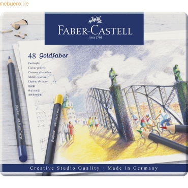 Faber Castell Farbstift Goldfaber permanent sortiert VE=48 Stück Etui