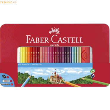 Faber Castell Buntstift hexagonal sortiert VE=60 Stück Metalletui