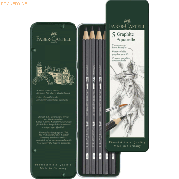 Faber Castell Bleistift Graphit Aquarelle VE=5 Stück