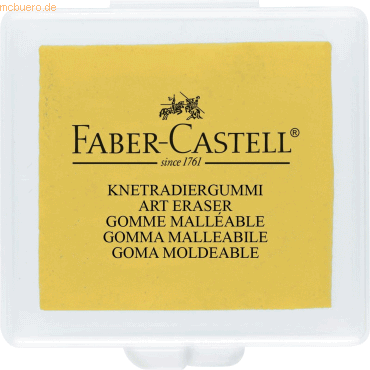 18 x Faber Castell Knetradierer Art Eraser gelb/rot/blau Kunststoffbox