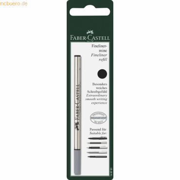 4005401487814 - 5 x Finelinermine 04 schwarz Blisterkarte