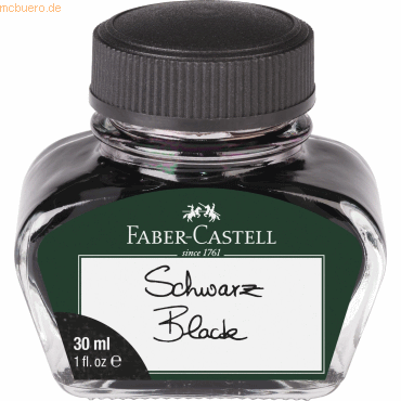 Faber Castell Füllhaltertinte Glas 30 ml schwarz