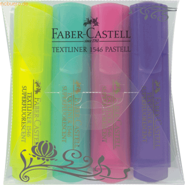 4005401546108 - Textliner Faber-Castell 4-er Etui vanille türkis rose flieder