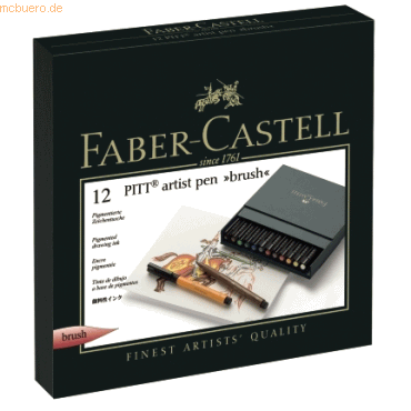 4005401671466 - FABER-CASTELL Tuschestift PITT artist pen 12er Atelierbox