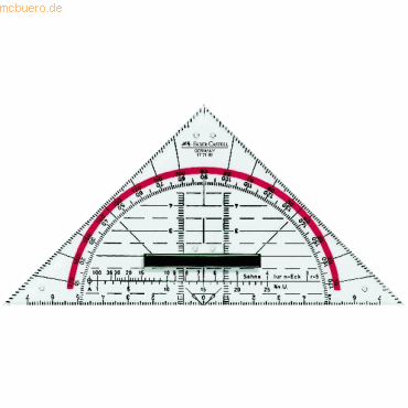 10 x Faber Castell Geometrie-Dreieck klein mit Griff