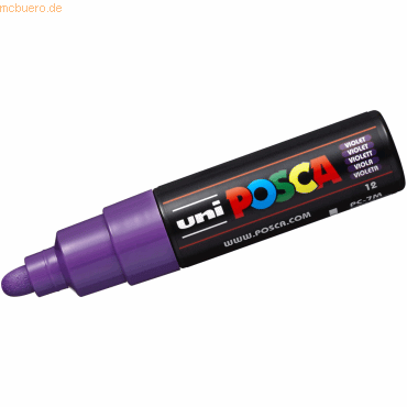 4902778228333 - 6 x Fasermaler Uni Posca PC-7M 48-55mm violett