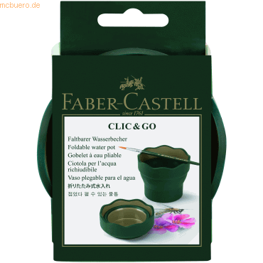 Faber Castell Wasserbecher Clic & Go grün gold