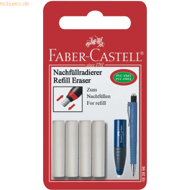 6933256612465 - 5 x Ersatzradierer Eraser Pen Kunststoff 4 Stück auf Bli 6933256612465 - 5 x Ersatzradierer Eraser Pen Kunststoff 4 Stück auf Bli